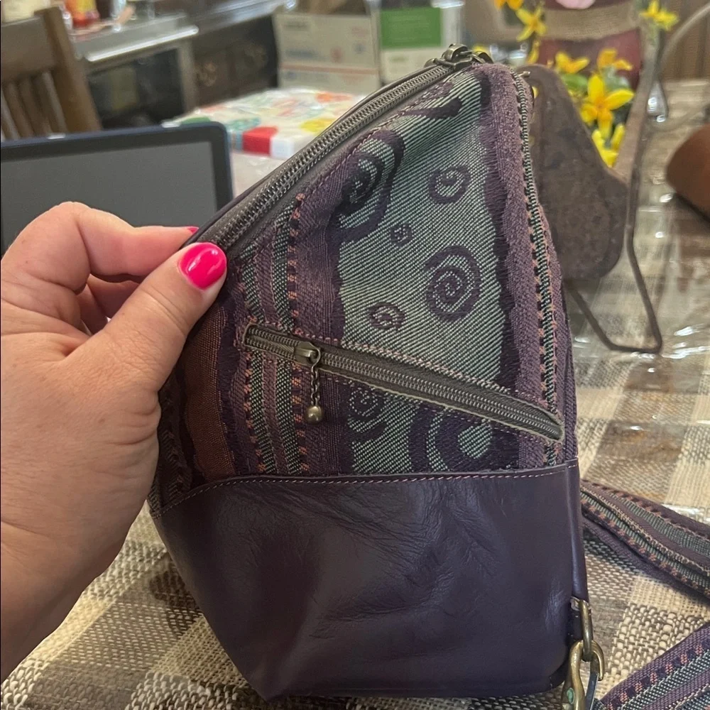 Purple and tapestry mini Backpack suisseclinic.com display picture 1